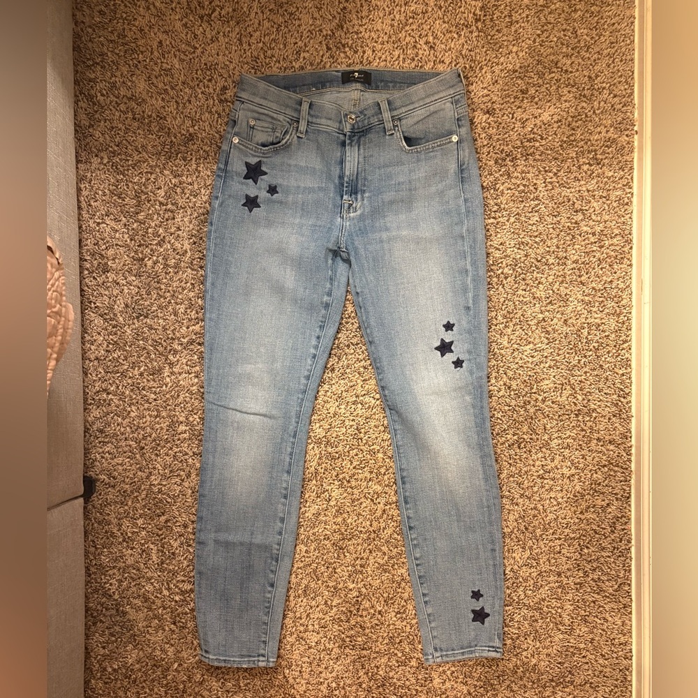 7 For All Mankind Light Blue Denim Pants